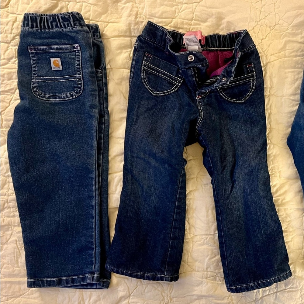 Toddler 2T Jeans Set of 4 Carhartt & Cat & Jack Old Navy